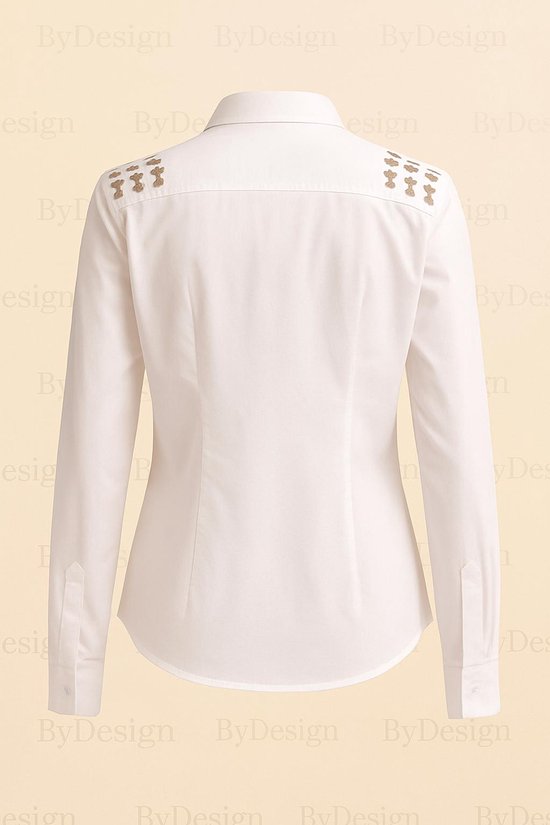 Chemisier Witte en coton à découpes subtiles aux épaules – Sophyline