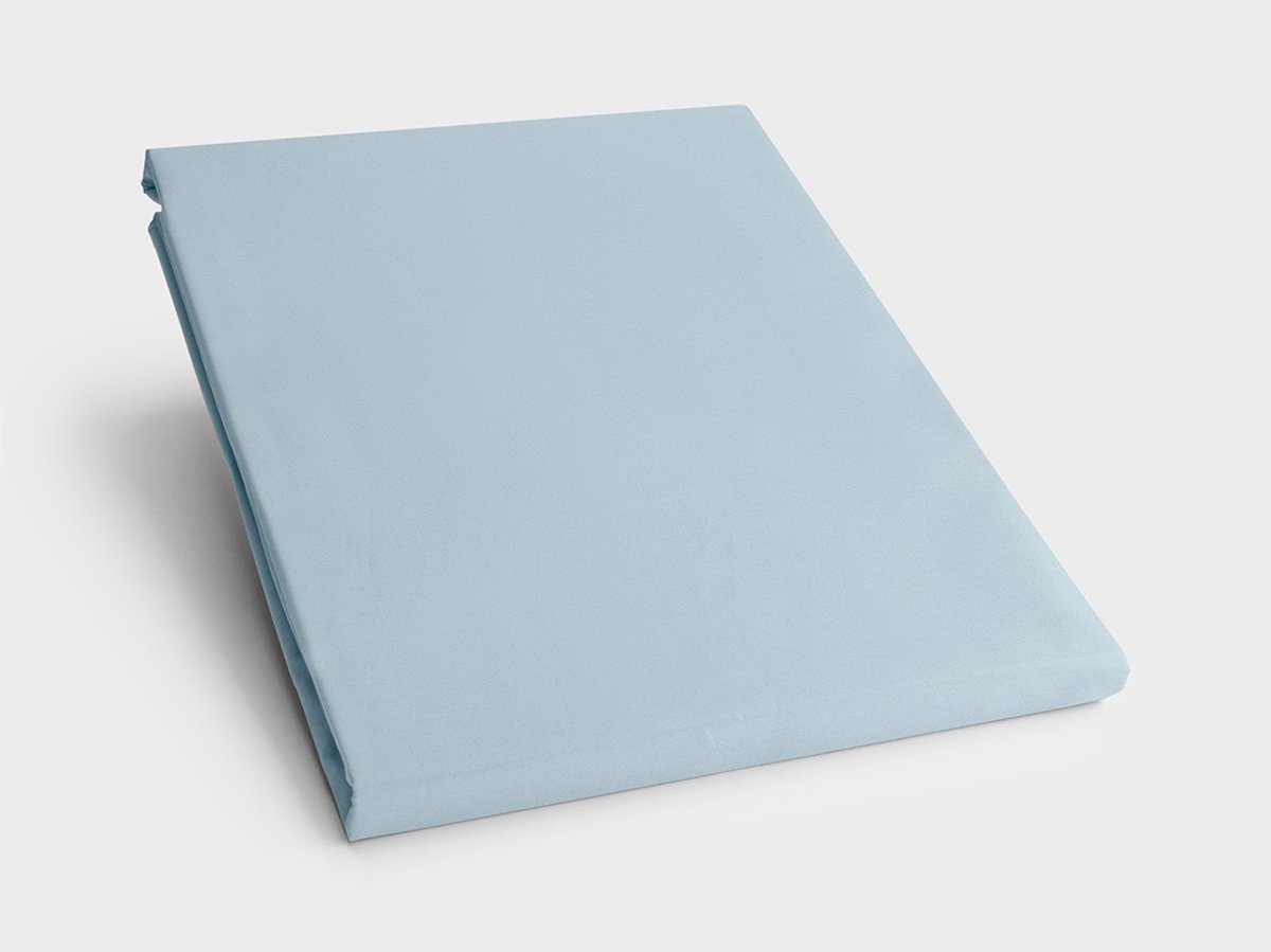 Yumeko hoeslaken jersey fresh blauw 180x200x30 - Bio, eco & fairtrade