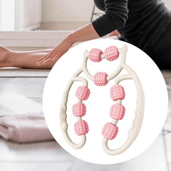 Spiermassageroller - Spiermassageroller - Handmatige massageroller - 360° handmatige massagetool - Voor benen - Dijen - Kuiten - Nek en armen - Cellulitismassager - Massageroller - Cellulitisroller - Massageroller met handvat - Verlicht spierpijn - S van Merkloos — afbeelding 5