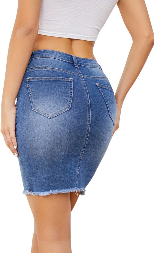 Jupe en jean Nivard - Rok - Jupe en jean pour femme - Denim - Robe en jean - S