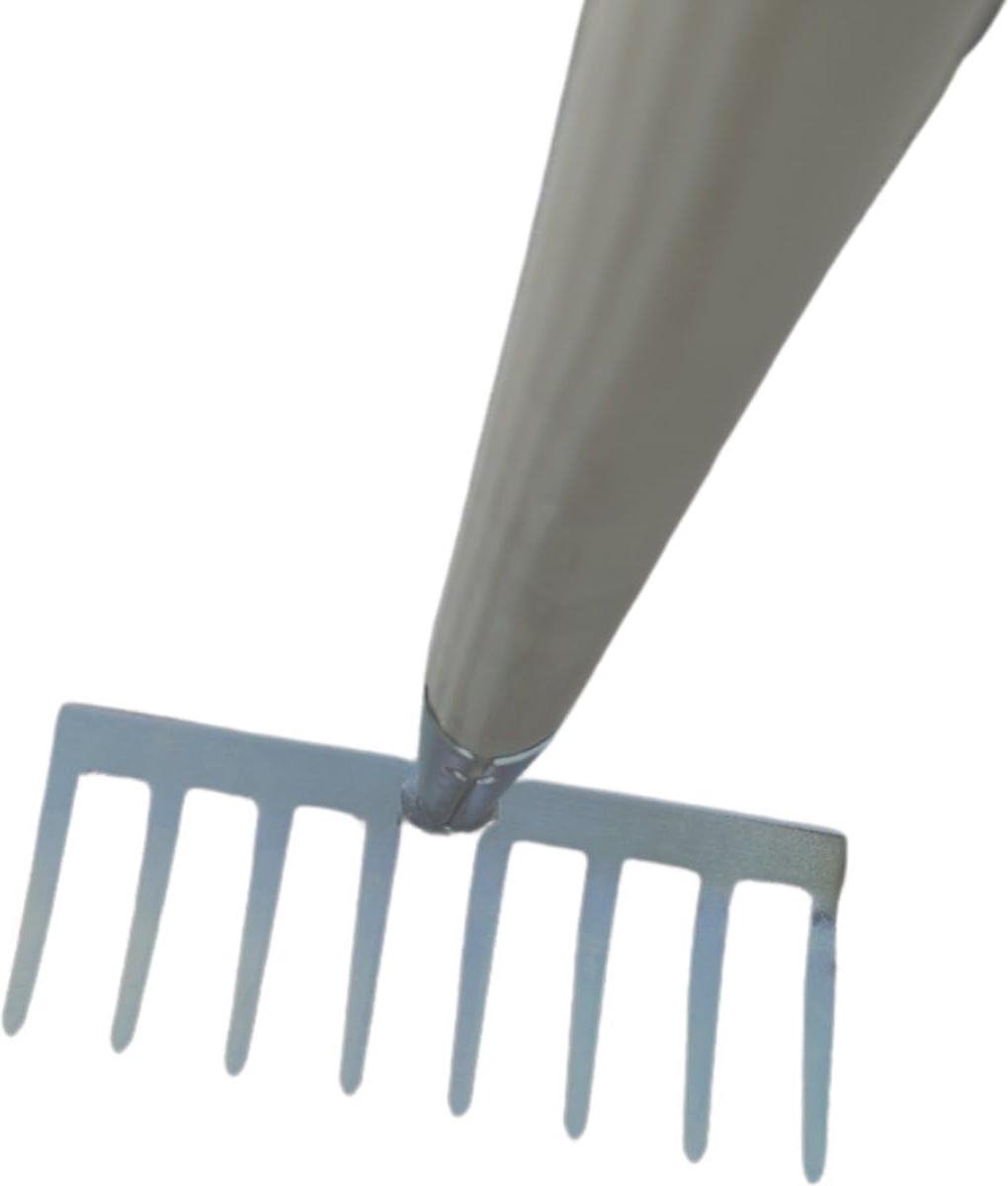 Garden Rake 8 Teeth Galvanized Rake Rakes Leaf Rakes Soil Workers Weed Remover Garden Items Complete Incl. 160 cm handle by Synx Tools