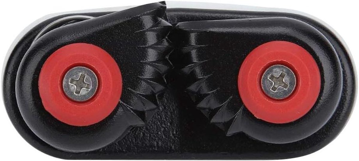 Allecto Plus - Houder Anker Cam Cleat voor Kajak en Jacht Boot - Zwart Aluminium - Handig Accessoire met Touw Gesp - Duurzaam en Praktisch - Voor Watersportliefhebbers