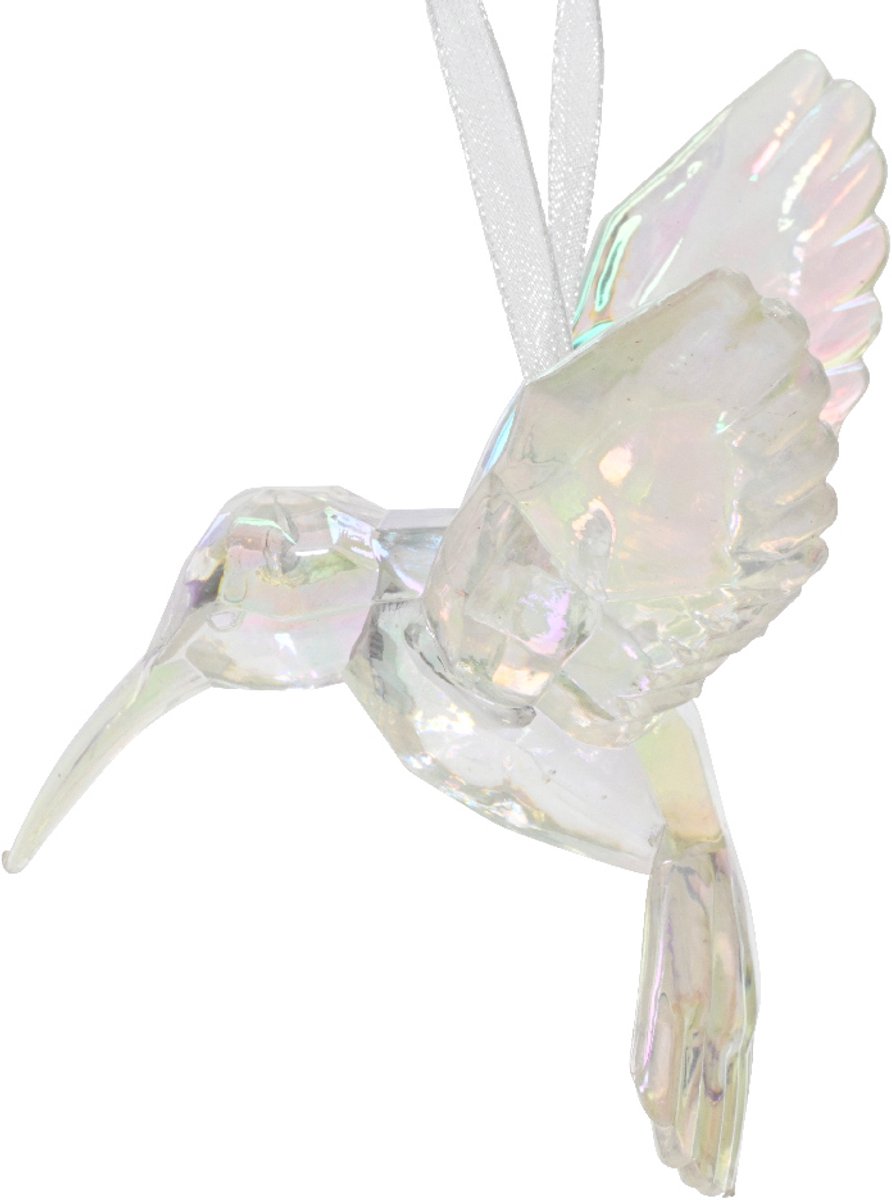 Decoris Kersthanger Kolibrie kunststof 10cm iris multi