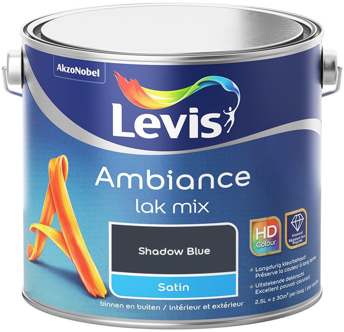 Levis - Ambiance Lak Satin Mix - Shadow Blue - Mengverf - 2,5 L