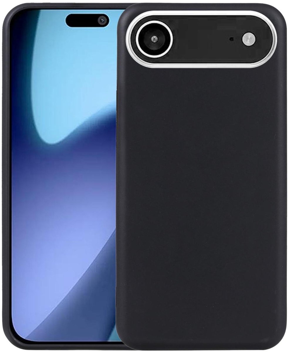 Mobigear Hoesje geschikt voor Apple iPhone Air Telefoonhoesje Flexibel TPU | Mobigear Basics Backcover | iPhone Air Case | Back Cover - Zwart