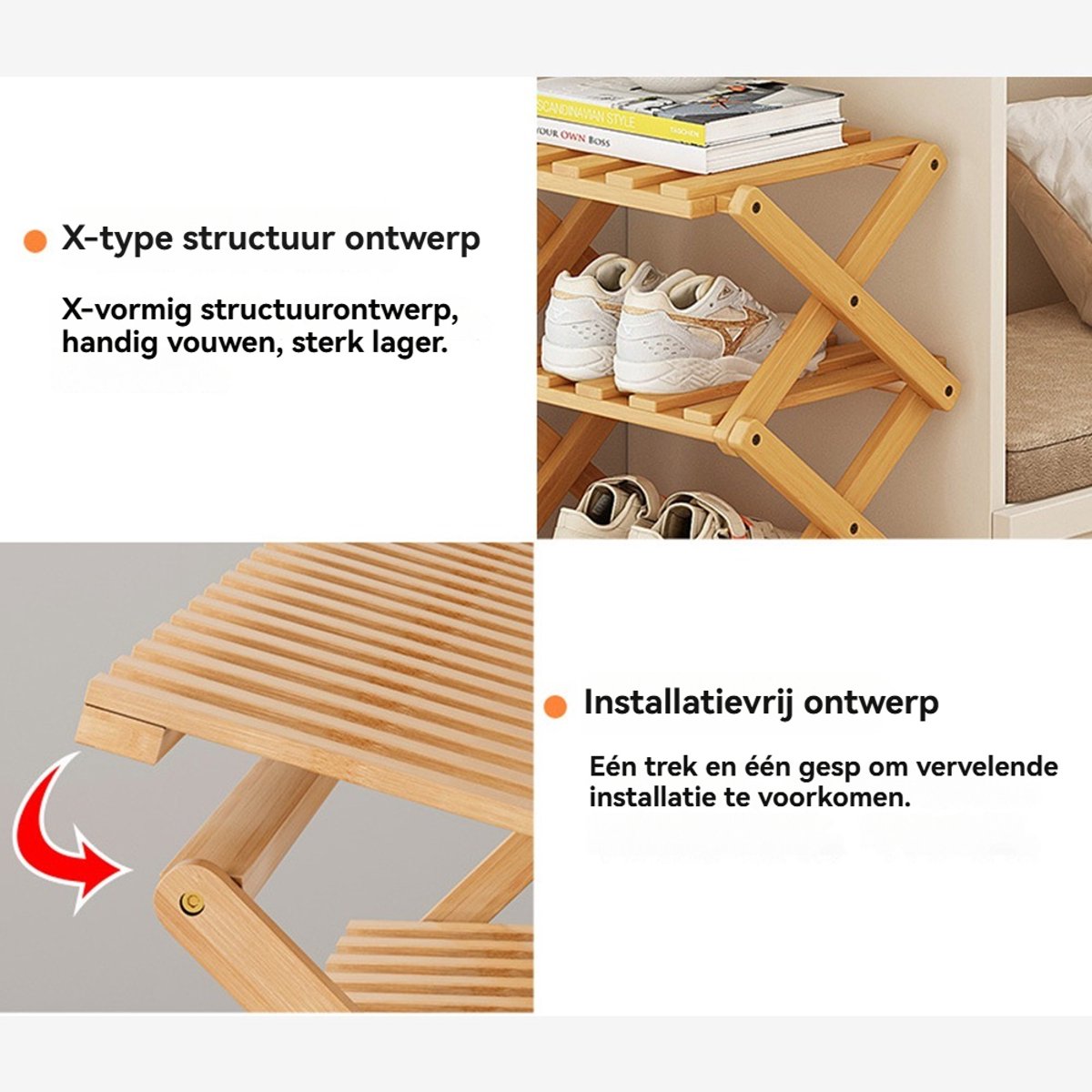Schoenenrek – Schoenen Opbergen – Voor In De Hal – Strak Design Antraciet Naturel Bamboe Mdf Natuurlijk Materiaal 70x26x36cm Schoenenrek – Schoenen Opbergen – Voor In De Hal – Strak Design Antraciet Naturel Bamboe Mdf Natuurlijk Materiaal 70x26x36cm