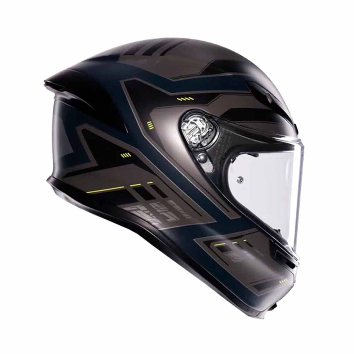 AGV K6 S E2206 Mplk Enhance Matt Grijs Geel Fluo Integraalhelm - Helm – foto 6