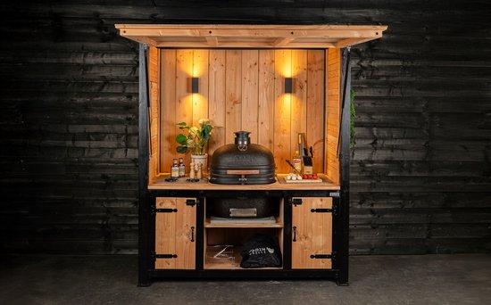 Steigerhoutje.nl - Buitenkeuken- Close- overdekt BBQ'en met een Klepdeur- Uniek model/ bescherming van je BBQ — afbeelding 2
