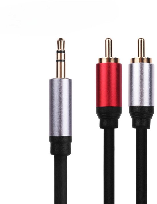 3.5mm naar 6.35mm x2 Kabel Splitter Vitalco 3m Mini Jack 3.5 1/8 Inch Stereo naar Twin 6.3 1/4 Inch Mono Mannelijke naar Mannelijke Plug 1/4 naar 1/8 Goud OFC