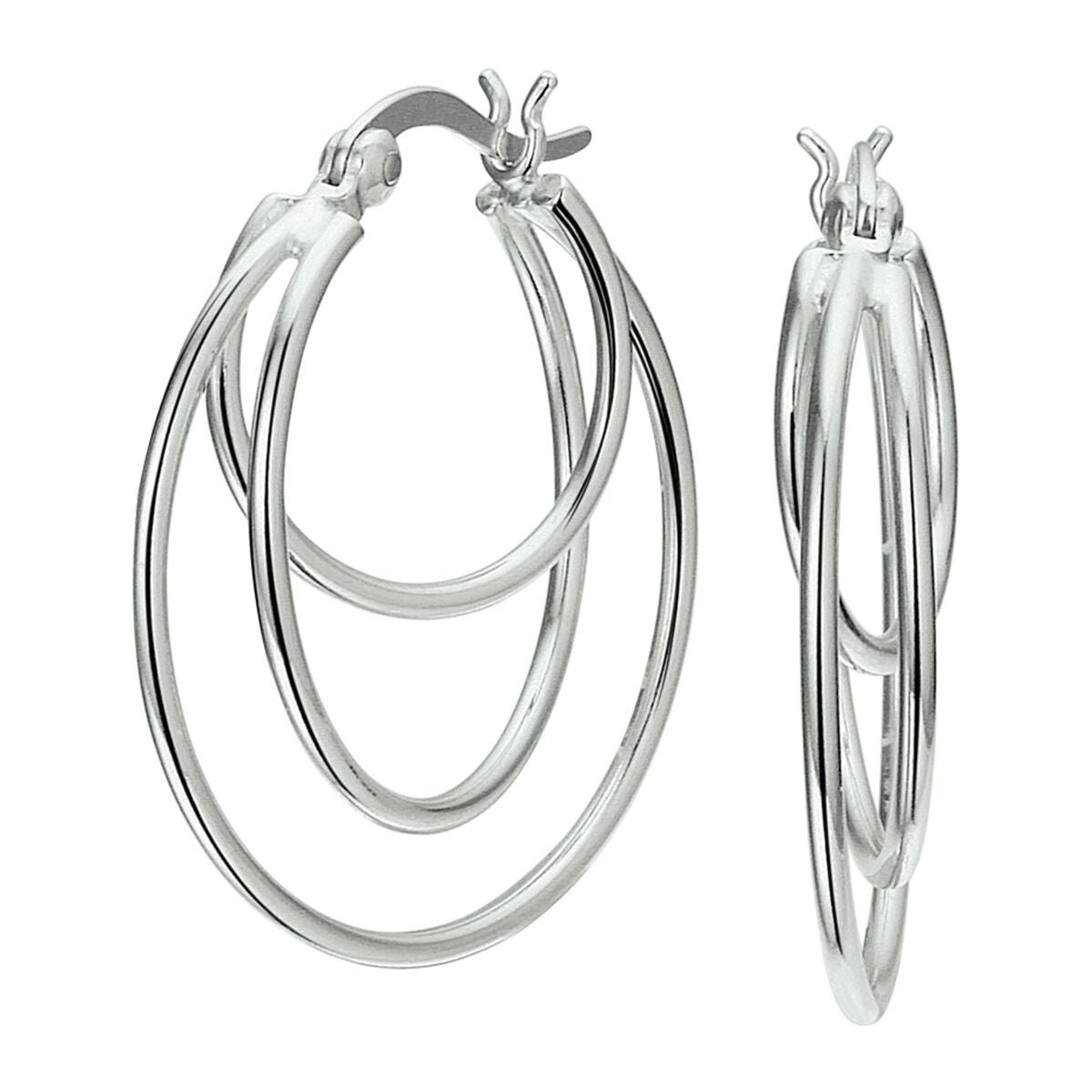 Zilver Gerhodineerd Oorringen 1337458