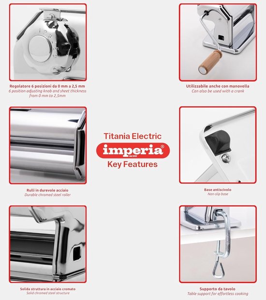 RFWR® Elektrische pastamachine voor verse pasta - Ideaal voor lasagne, fettuccine en tagliolini — afbeelding 2
