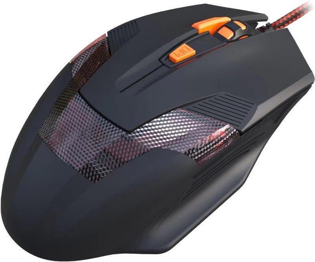 Gaming Muis Bedraad met 7 Knoppen – 3200 DPI – USB Optische Gaming Muis – Ergonomisch Design – Voor Laptop, PC & Windows – Zwart