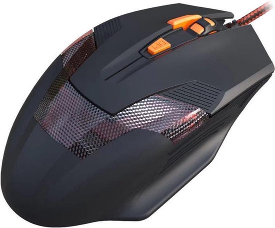 Gaming Muis Bedraad met 7 Knoppen – 3200 DPI – USB Optische Gaming Muis – Ergonomisch Design – Voor Laptop, PC & Windows – Zwart