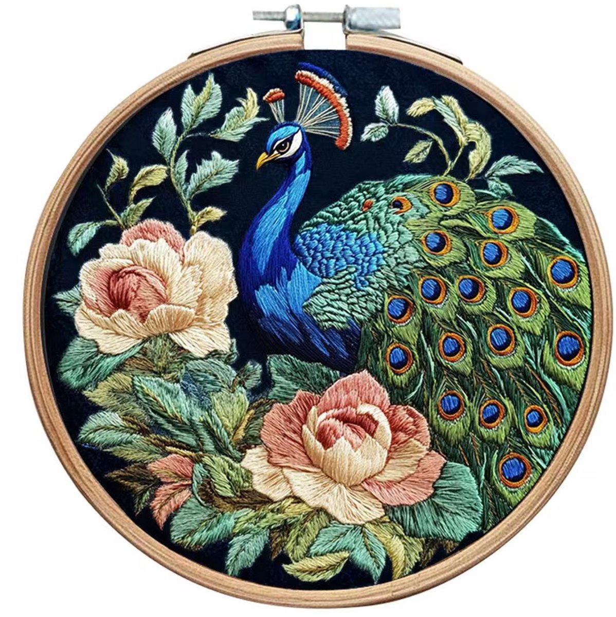 BOTC Borduurpakket - Borduurpakket van 4 - Borduurpakketten voor Volwassenen-Hobby en Creatief - Borduren - Peacock Color Stamped — afbeelding 7