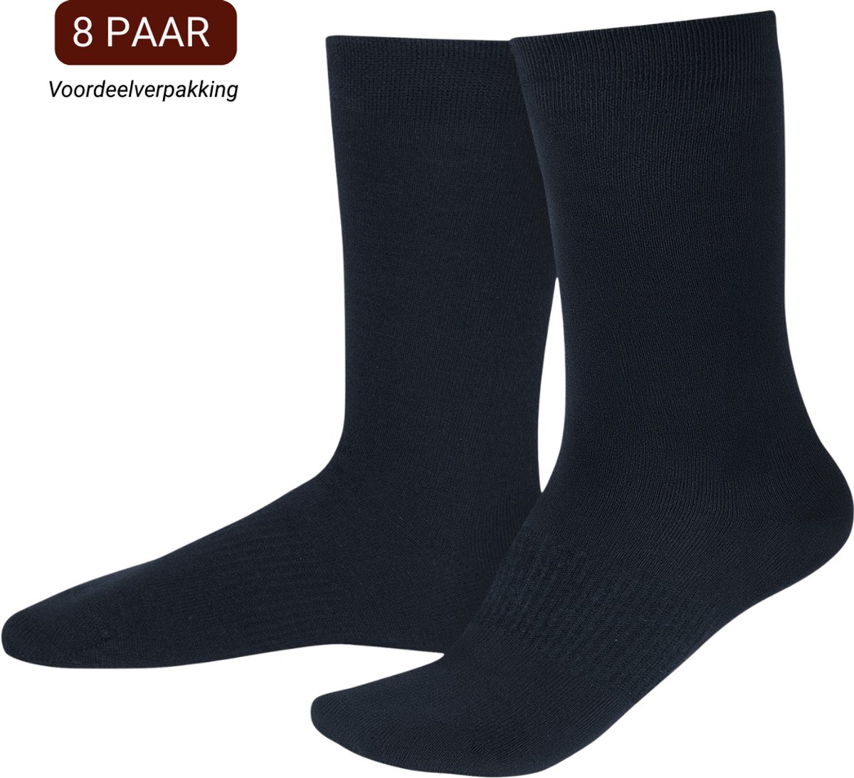 Sukats® 8 Paar Merino Wol Sokken Heren - Maat 43-46 - Navy Blue - Naadloos - Warme Sokken - Wollen Sokken - Verwarmde Sokken - Merino Wol Casual Sokken