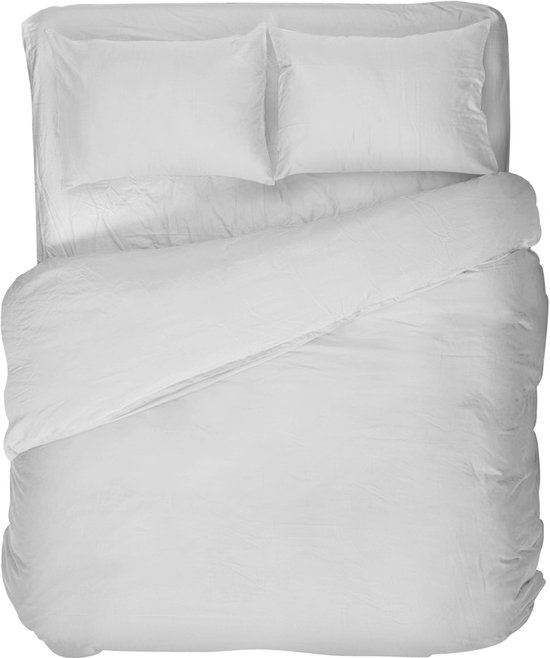 Kayori Showa Dekbedovertrek Flanel - 240x200-220 + 2 slopen - Lits-jumeaux - Wit van Kayori — afbeelding 3