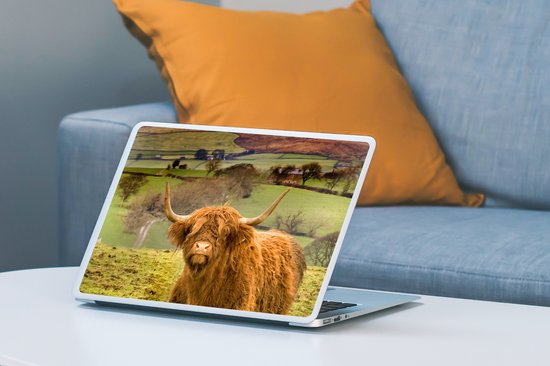 Autocollant pour ordinateur portable - 10,1 pouces - Highlander écossais - Berg - Automne - 25x18cm - Autocollants pour ordinateur portable - Peau pour ordinateur portable - Couverture