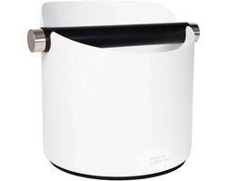 Uitklopbak Rond – 14cm - Wit – RVS - Uitklopbak - Knockbox - Afklopbak Koffie – Afklopbak – Espressomachine - Barista Essentials