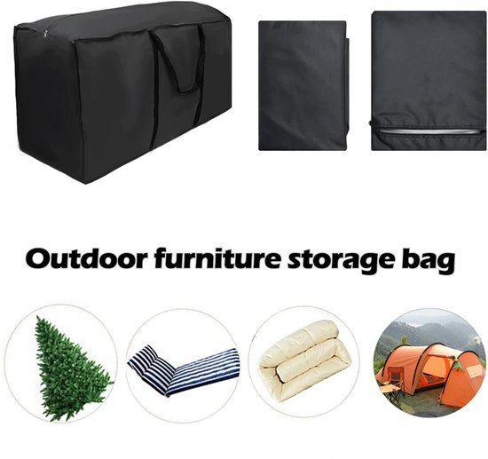Cusion Storage XXL Opbergtas Voor Tuinkussens – Waterdicht, 173x76x51 Cm, Met Dubbele Rits En Stevige Handgreep