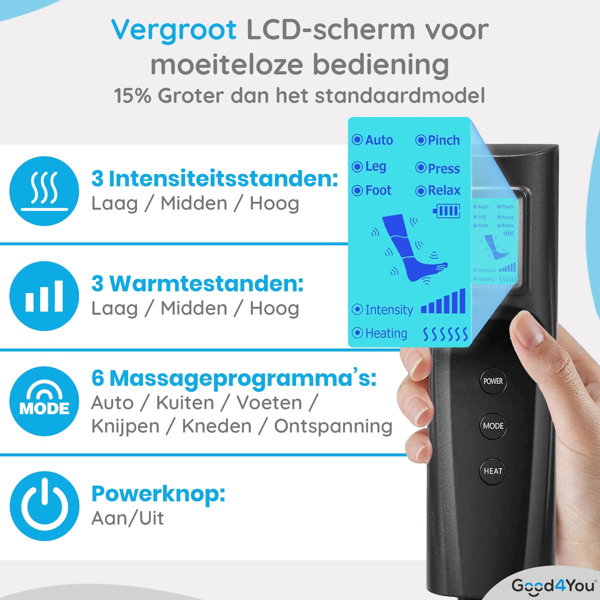 Good4You Professioneel Beenmassage & Voetmassage apparaat - afbeelding 3