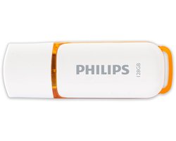 Philips FM12FD70B USB Stick Flash Drive - 128 GB - USB 2.0 - Snow Edition - Sunrise Orange - Wit
