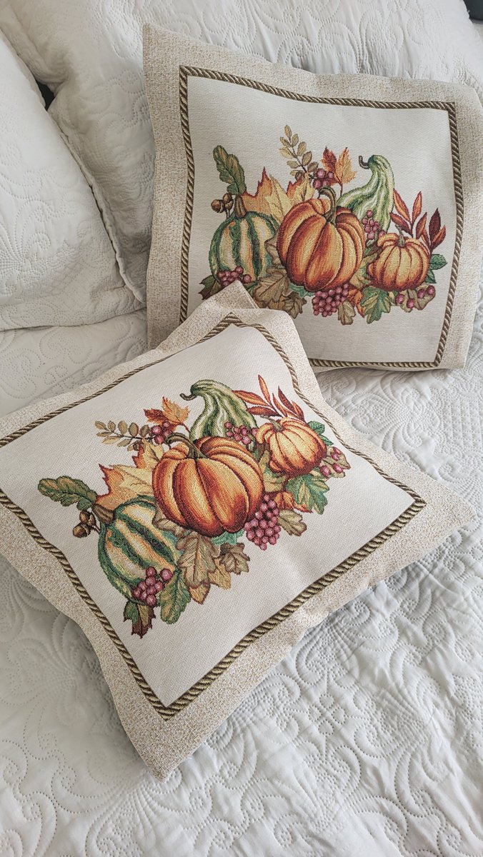 Kussenhoes Luxe Gobelinstof Pompoen 45*45cm