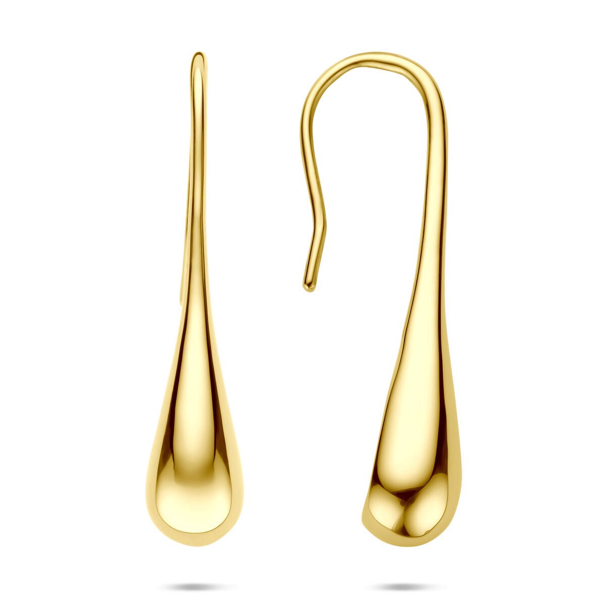 Zilveren vergulde (geel) oorhangers franse haak 38 mm 1 micron - 2104071