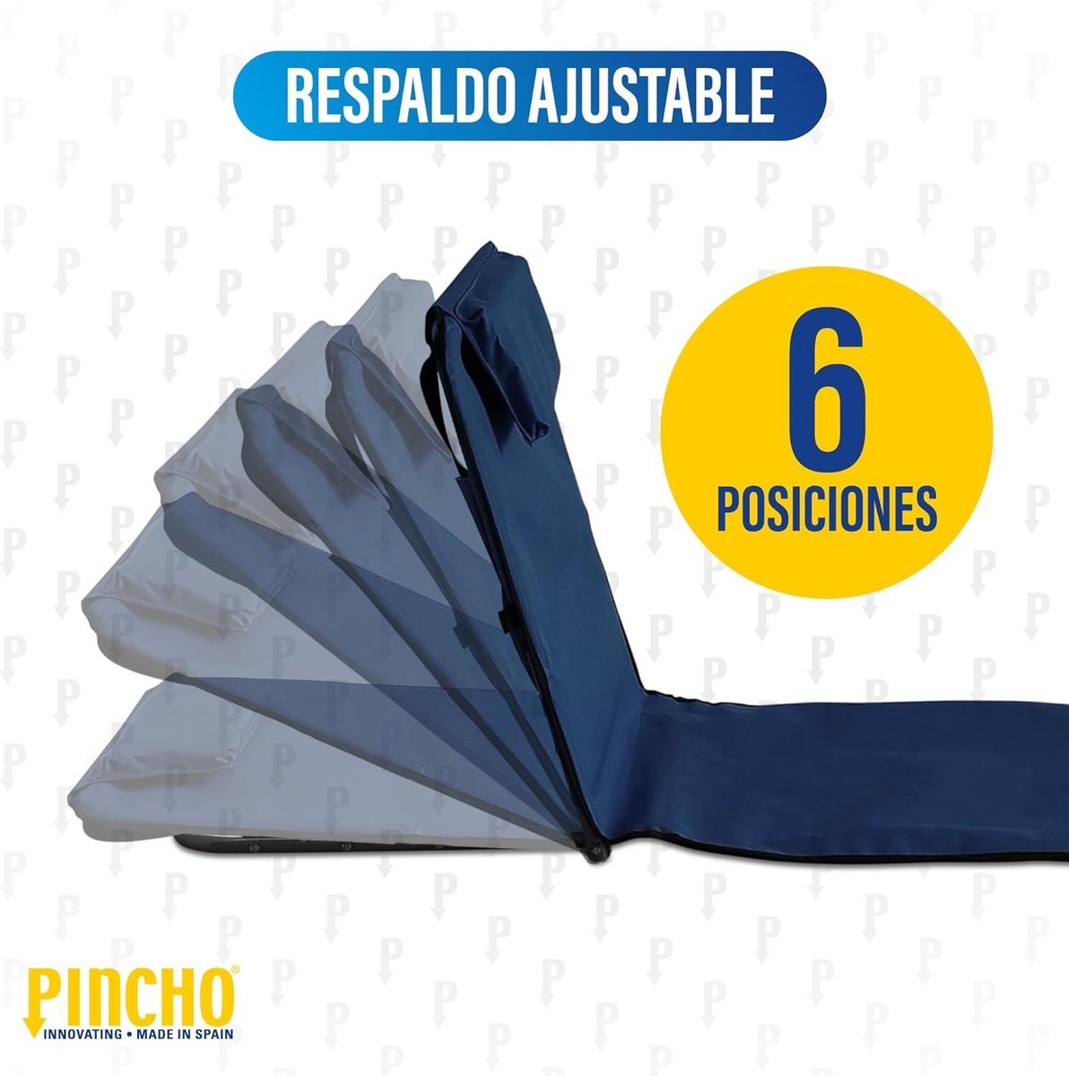 Pincho - Opvouwbaar Ligbed - Strandstoel - Strandmat Verstelbare Rugleuning 155 x 55 cm - Donker Blauw -Lichtgewicht en Draagbaar - Met opbergvak en Hoofdsteun -Camping - Tuin - Zwembad — cadeau in Sport & Outdoor - foto 6