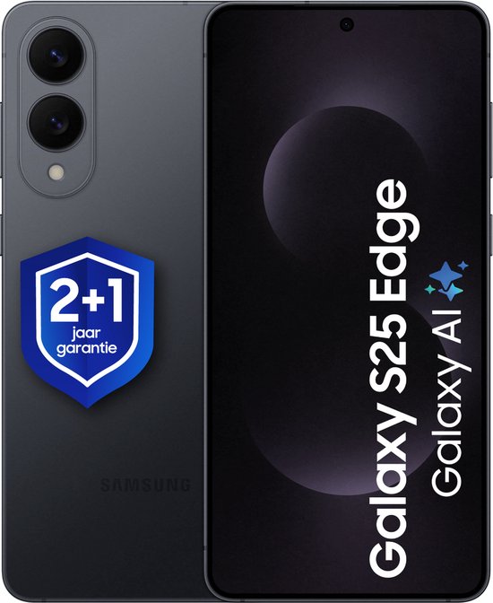Samsung Galaxy S25 Edge 5G - 512GB - Titanium Jet Black + 1 jaar extra garantie