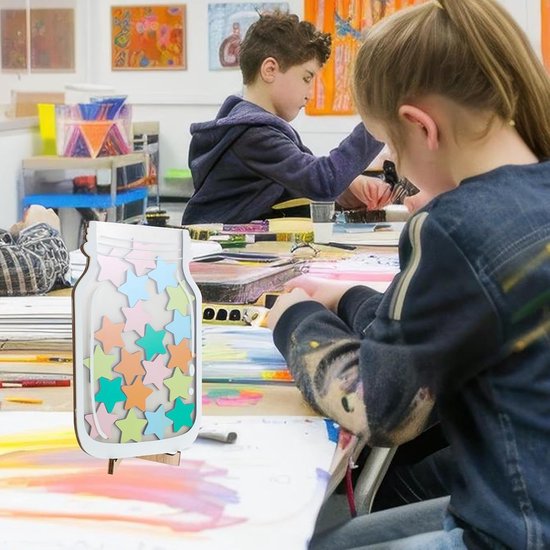 Beloningspot Met Sterren, Incentive Jar Voor Het Gedrag Van Kinderen Star Jar Star Collect Jar Beloningstabel Beloningspot Voor Kinderen Voor Thuisschool Klaslokaal T