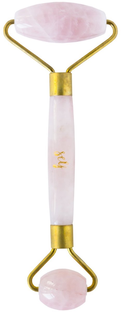 Goedkoopste Self - Rose Quartz Facial Roller - Gezichtsmassage - Pink Crystal - Verstevigend - Elastische huid - Skincare - Gezicht - Gelaat - anti-Aging