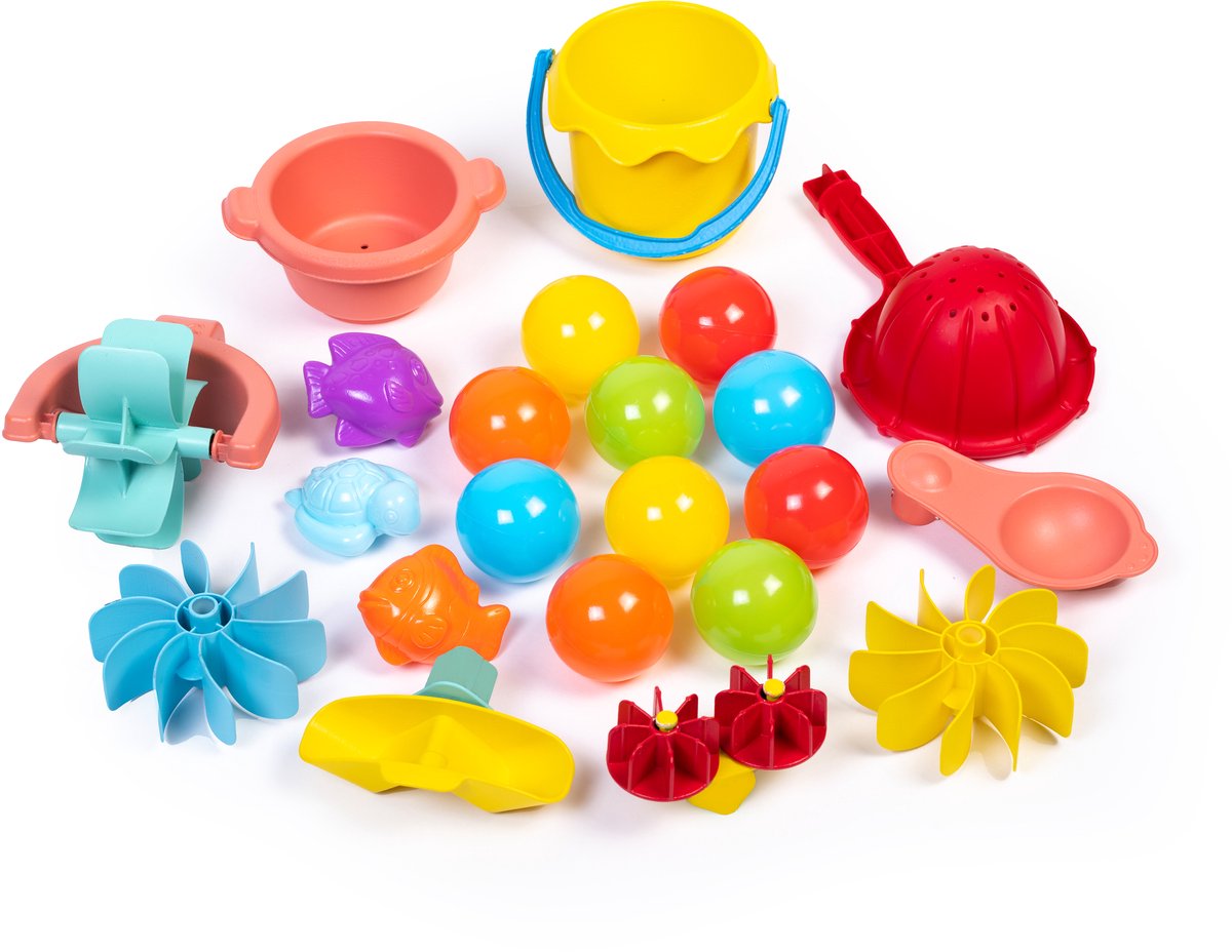 Step2 Double Spin & Showers Watertafel – Inclusief speelballen, zeediertjes en wateraccessoires – Waterspeelgoed voor kind – Activiteitentafel met water voor de tuin / buiten — afbeelding 9