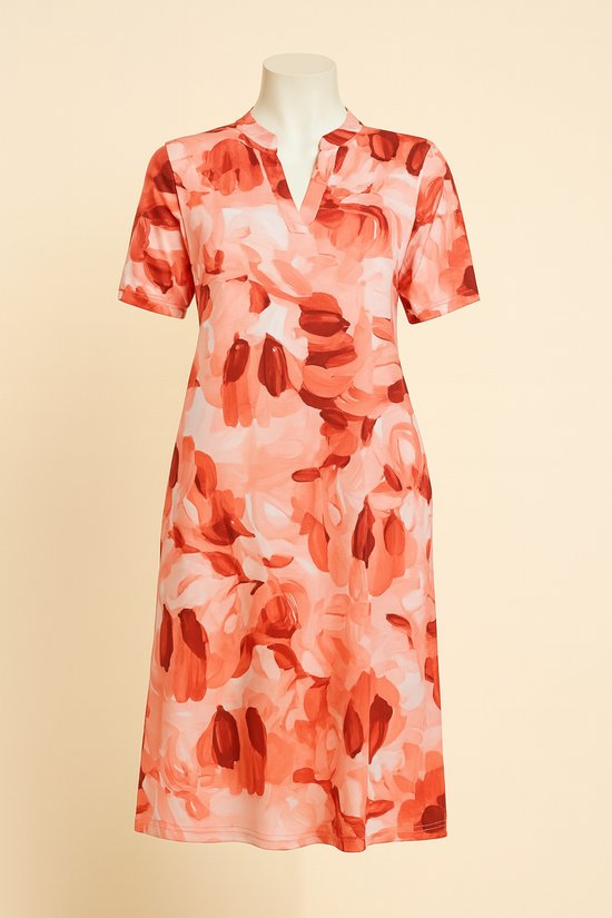 Tuniekjurk Koraalrood – Ann Gissy | Zomerse Comfort Fit in 3 maten