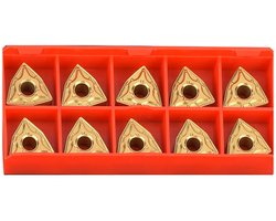 CNC Hardmetalen Frees - 10 Stuks WNMG 432 WNMG0804 - CNC-wisselplaten - Hardmetalen Wisselplaatsnijder - Draaibank Draaigereedschap - Maatnauwkeurigheid van Bewerkt Oppervlak - Precisie Bewerking