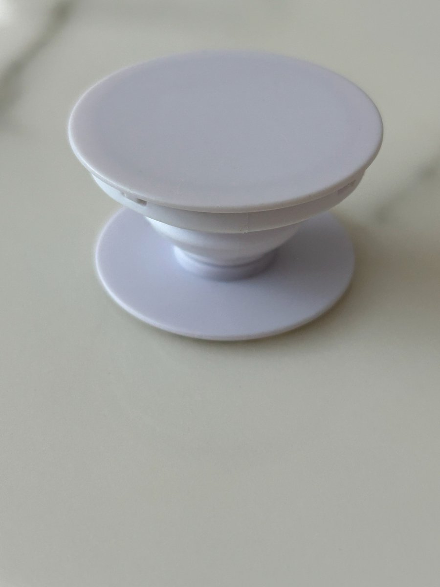 Telefoon Grip & Stand – Universele Smartphone Houder – Opvouwbaar & 360° Draaibaar – Past op Elke Telefoon of Hoesje - Wit