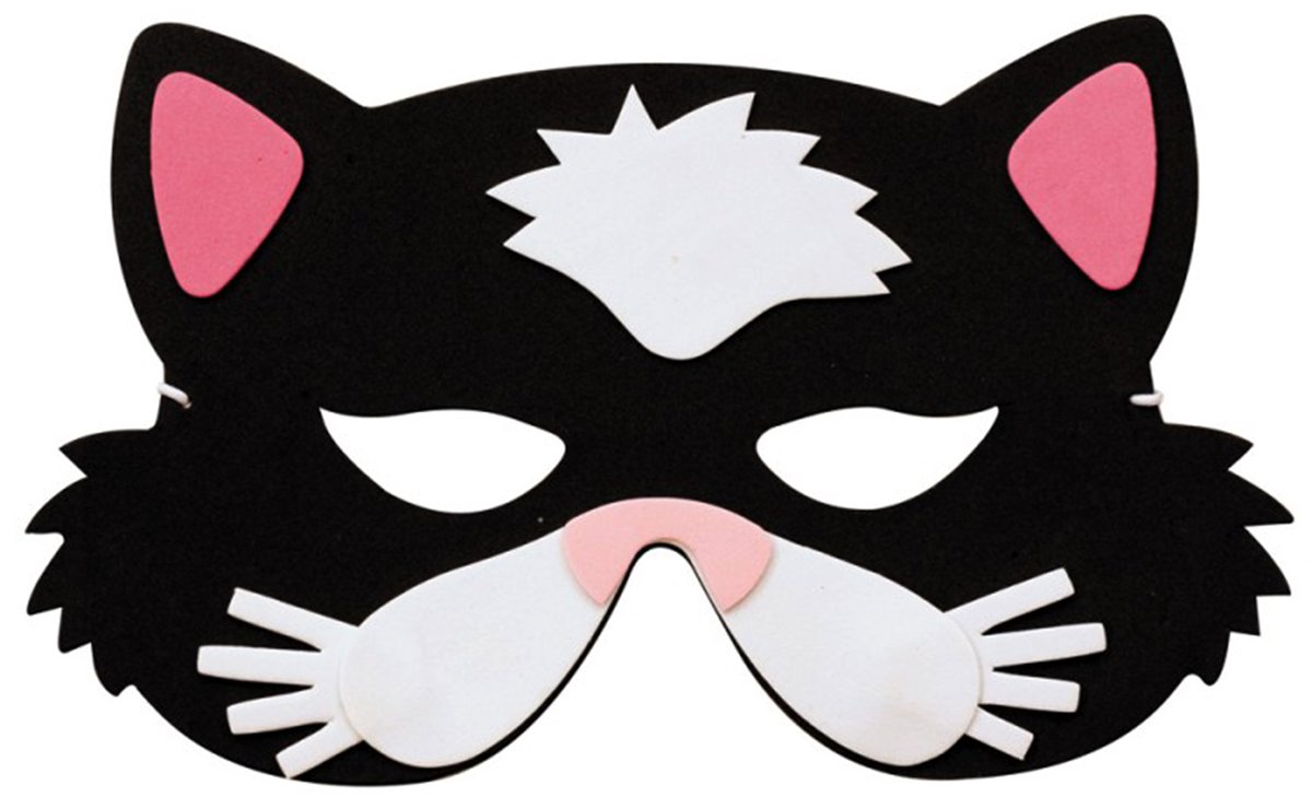 PARTYPRO Kattenmasker - Zwart EVA masker voor kinderen - Carnaval
