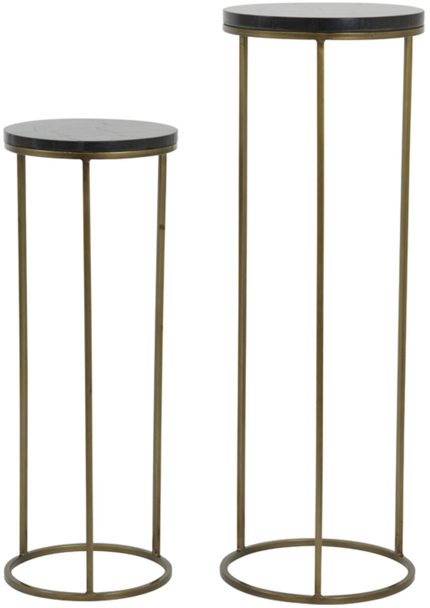 Zuil SOBRINA - Ø35x100cm - Zwart - Set van 2