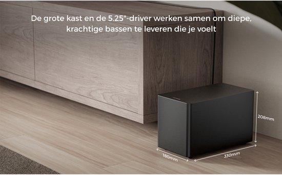 ULTIMEA 5.1 Soundbar Dolby Atmos - Soundbar met Draadloze Subwoofer - Zwart van Ultimea — afbeelding 5
