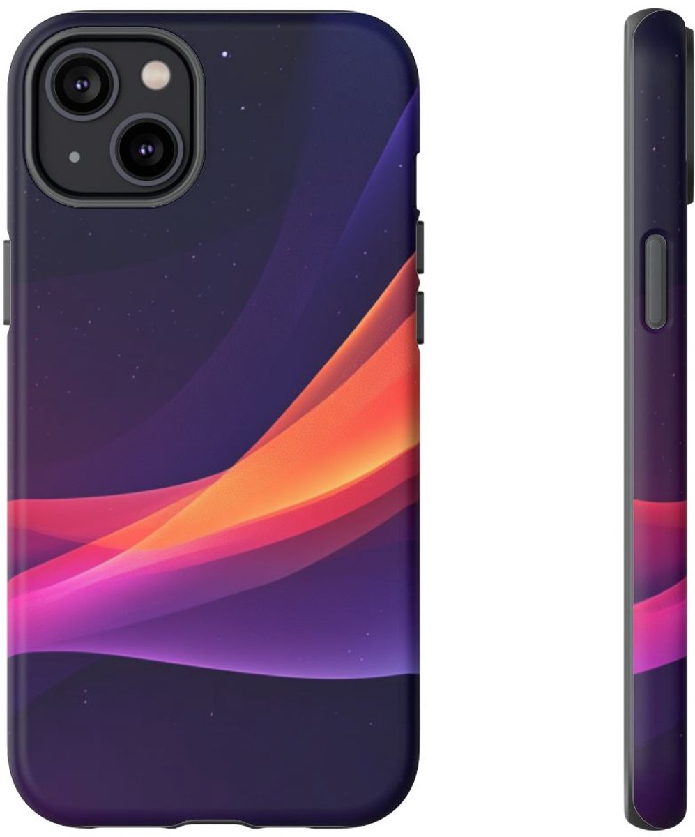 Abstracte Kleurrijke Golfpatronen – Telefoonhoesje Geschikt voor iPhone 14 Plus
