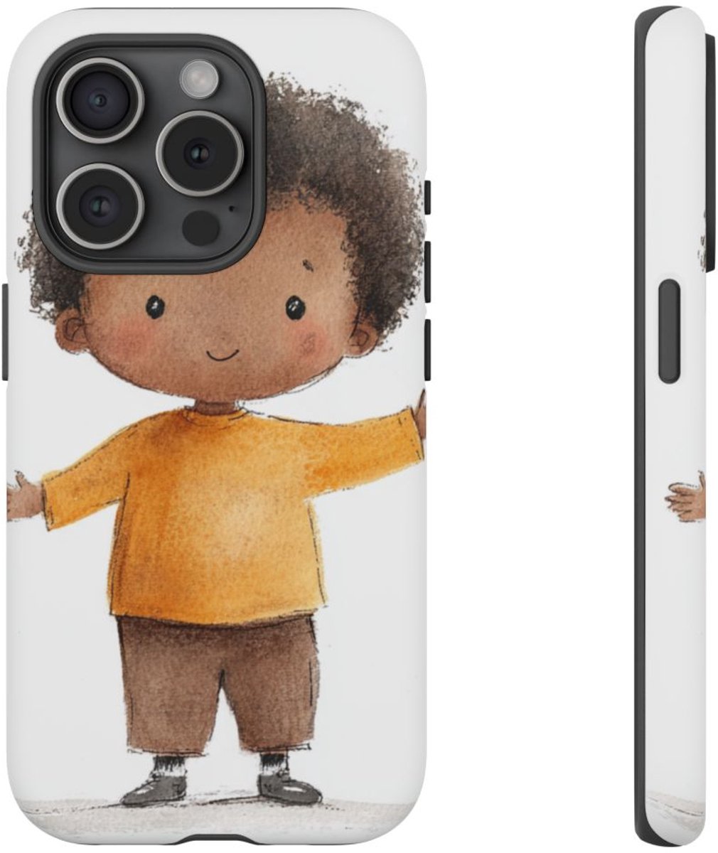 Waterverf Kinderillustratie – Telefoonhoesje Geschikt voor iPhone 15 Pro