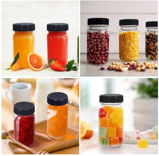 Allecto Plus - Set Van 24 Shotglazen Voor Het Vullen Van Kleine Mini Flesjes Ideaal Voor Mini Koelkast Water En Melk 120ml