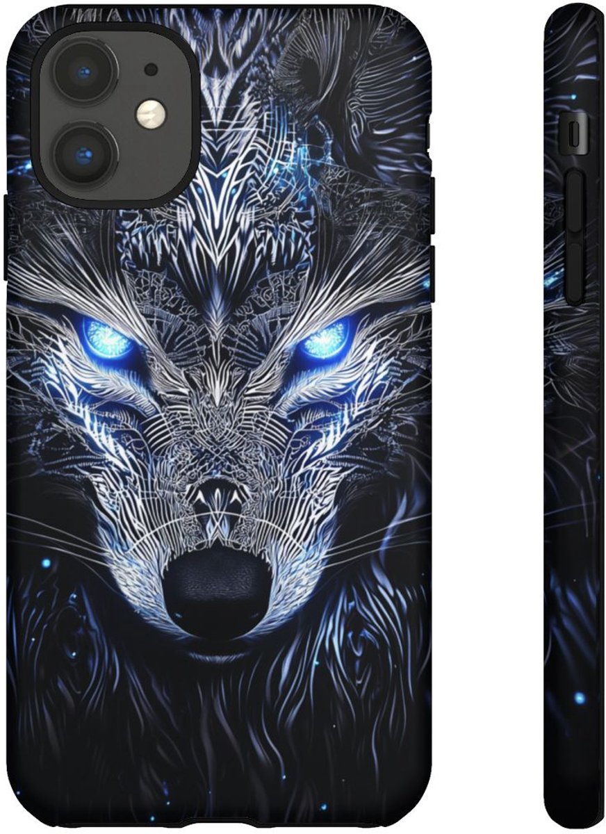 Majestueuze Wolvenkop met Gloeiende Ogen – Telefoonhoesje Geschikt voor iPhone 11