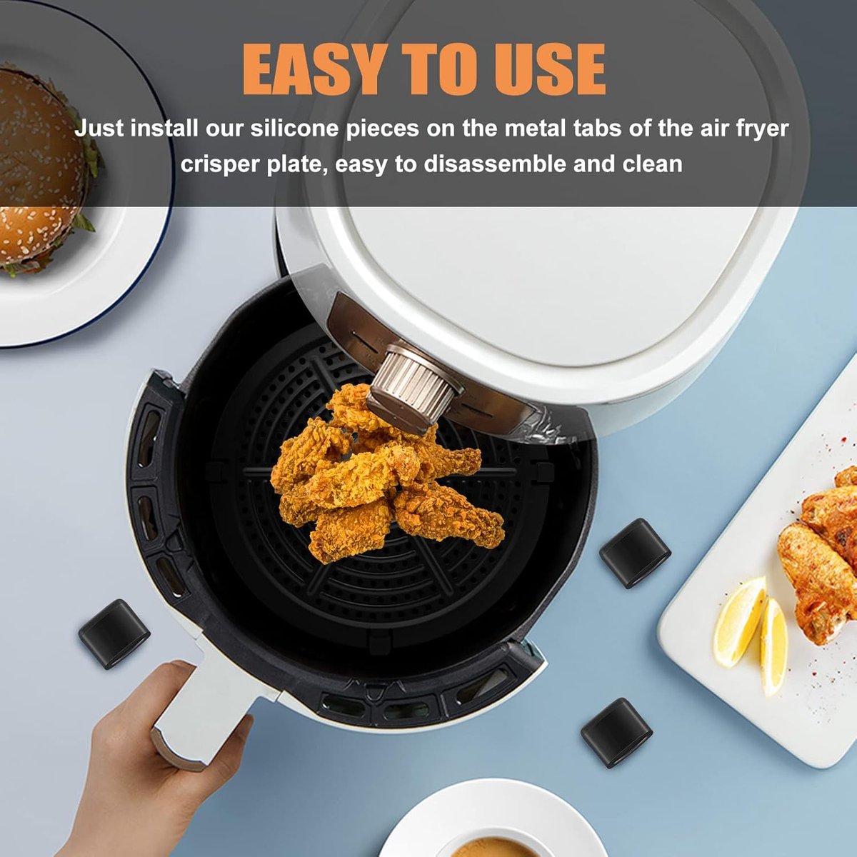 8-PCS Replacement Rubber Feet For Instant Vortex 6qt - Silicone Fryer 8-PCS Replacement Rubber Feet For Instant Vortex 6qt - Silicone Fryer