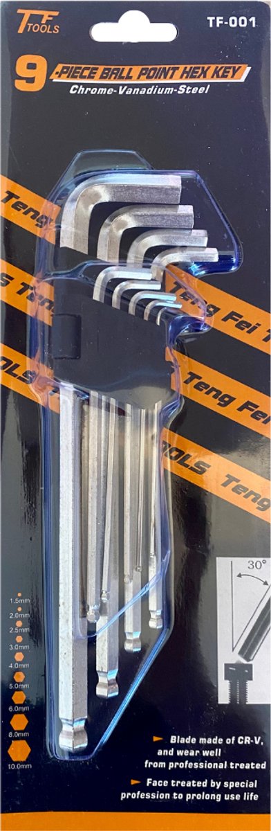 Sencys inbussleutel met kogelkop 1,5mm