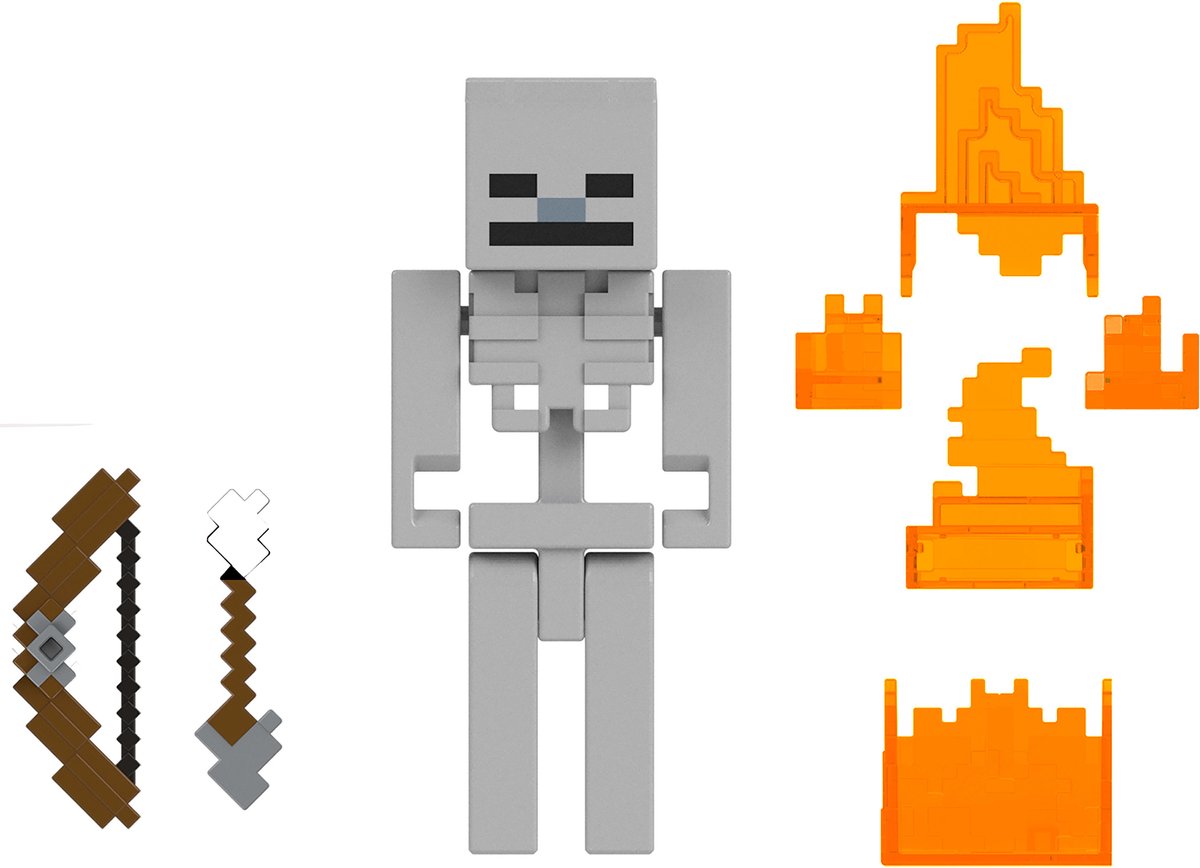 Minecraft Skeleton Core Figure, 6 jaar, Minecraft, Meerkleurig, Kunststof