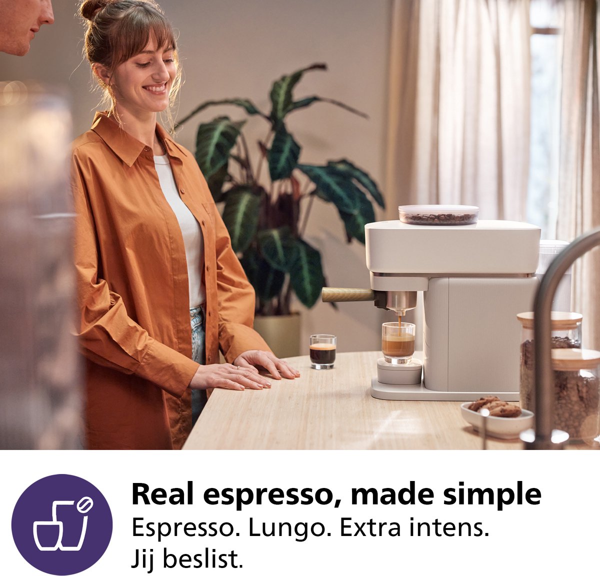 Afbeelding 3 van Philips Baristina - BAR302/20 - Espressomachine - Koffiemachine Met Bonen - Premium Wit