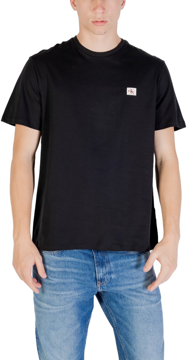 T-Shirt Ck Jeans Ss Badge 30S Jersey Streetwear Volwassen Zwart