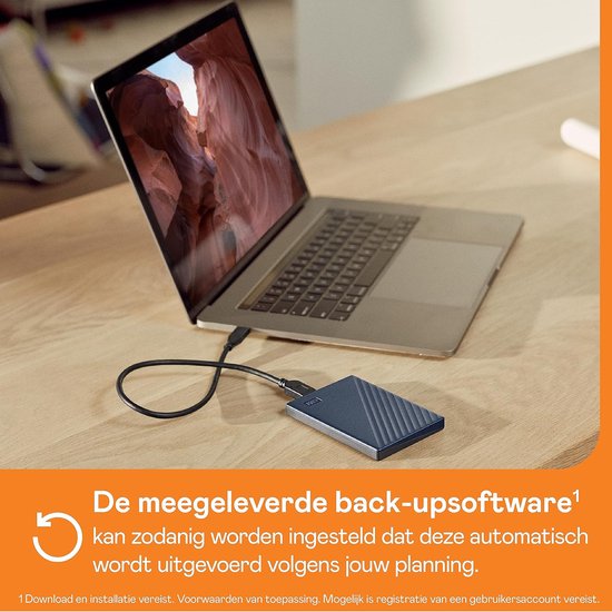 RFWR® Draagbare harde schijf 5 TB - Slank ontwerp, Compatibel met Time Machine, USB-C en USB-A, Wachtwoordbeveiliging van RFWR — afbeelding 3