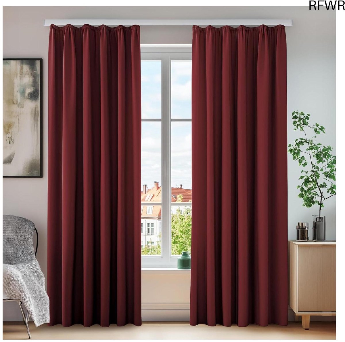 RFWR® Thermo-isolerende verduisteringsgordijnen voor meisjeskamer - Modern design 140 x 175 cm - 2 stuks