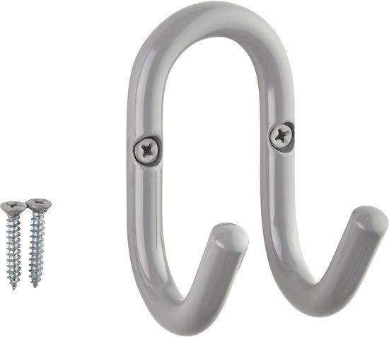 Foto: Sotech jashaak fara 88 x 51 mm staal grijze jashaak wandkapstok jashaak hanger